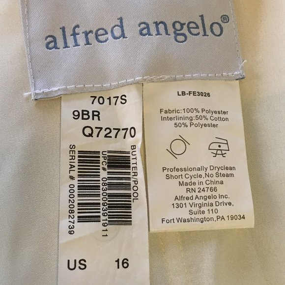 ALFRED ANGELO "Modern Fit" Butter Yellow strapless dress - Picture 8 of 10